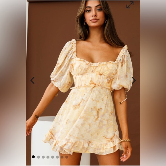 Selfie Leslie Cream Floral Mini Dress - Picture 3 of 5